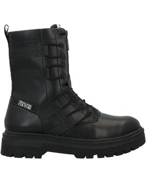 Versace Jeans Couture Ankle Boots Leather, Textile Fibers - Black