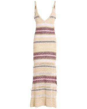 Akep Maxi Dress Cotton, Acrylic, Polyester, Viscose, Synthetic Fibers - Natural