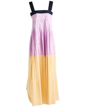 Plan C Lilac Maxi Dress Cotton - Pink