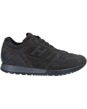 Hogan Charcoal Sneakers Soft Leather - Black