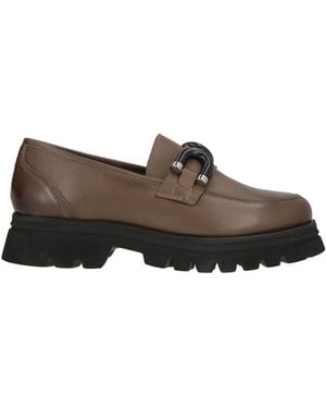 Melluso Taupe Loafers Leather - Brown