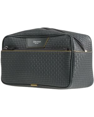 Serapian Beauty Case Leather - Black