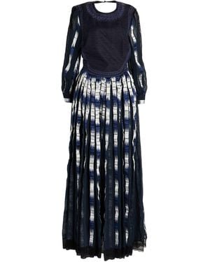 Dior Maxi Dress Polyester, Linen, Cotton, Silk - Blue