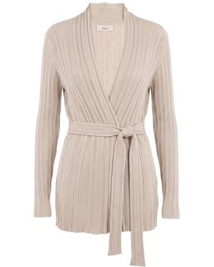 Agnona Cardigan Cashmere, Silk - Natural