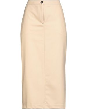 Massimo Alba Midi Skirt Virgin Wool - Natural