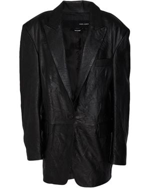 Isabel Benenato Blazer Leather - Black