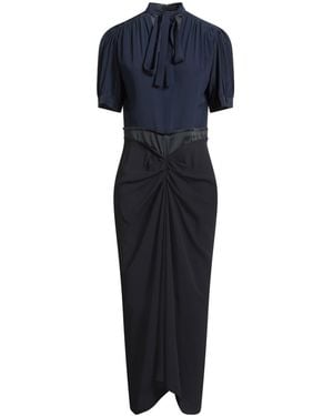 Marni Midnight Midi Dress Silk, Viscose, Acetate - Blue