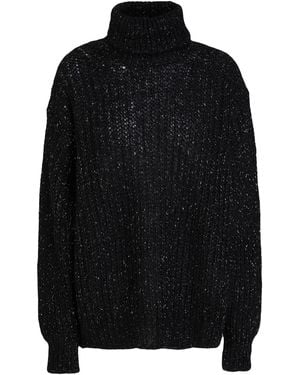 Herno Turtleneck Polyester, Polyamide, Alpaca Wool, Metallic Fiber - Black