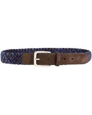 Moorer Belt Textile Fibres, Leather - Blue