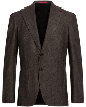Isaia Blazer Wool, Cotton - Black