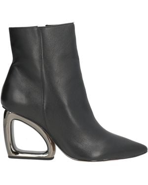 Miss Unique Ankle Boots Leather - Black