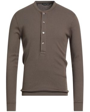 Tom Ford Military T-Shirt Cotton, Modal - Brown
