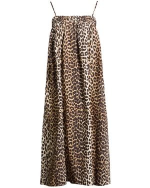 Ganni Midi Dress Organic Cotton - Natural