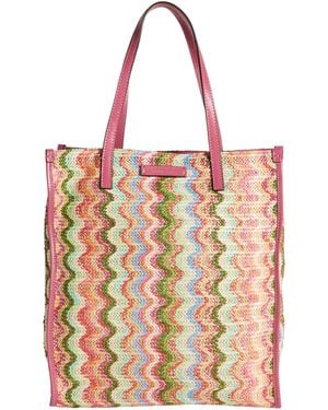 The Bridge Fuchsia Handbag Textile Fibres, Leather - Pink