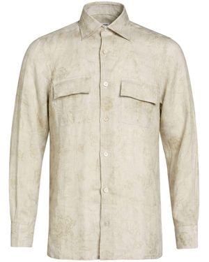 Kiton Light Shirt Linen - Natural