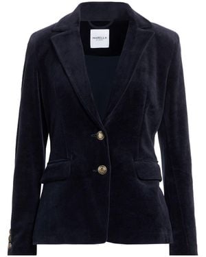 Marella Midnight Blazer Cotton, Polyester - Blue