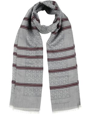 Ferragamo Scarf Cotton, Cashmere - Gray