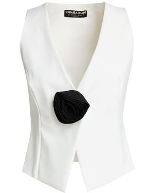 La Petite Robe Di Chiara Boni Tailored Vest Polyamide, Elastane - White