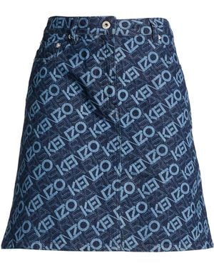 KENZO Denim Skirt Cotton - Blue