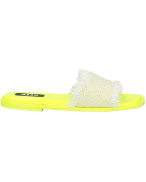 MSGM Sandals Textile Fibres - Yellow