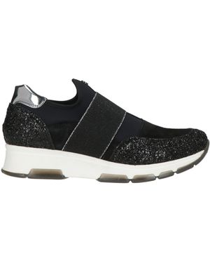 Keys Sneakers Leather, Textile Fibers - Black