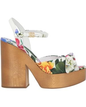Dolce & Gabbana Sandals Cotton, Viscose, Elastane, Polyamide - Orange