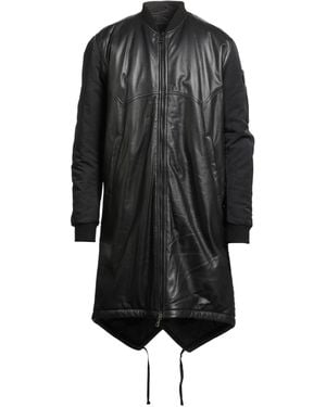 Giorgio Brato Coat Leather, Nylon - Black