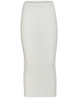 Eleventy Midi Skirt Cotton - White