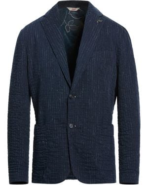 Bob Blazer Cotton, Polyester, Viscose, Linen, Elastane - Blue
