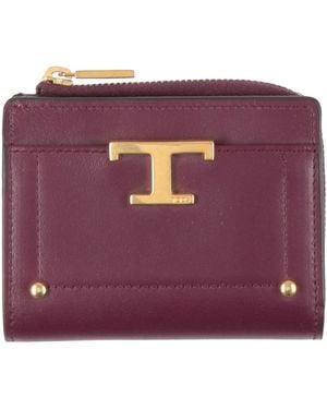 Tod's Wallet Leather - Purple