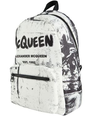 McQueen Backpack Textile Fibers - Gray