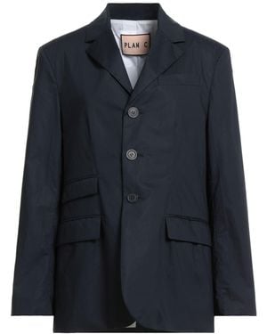 Plan C Midnight Blazer Cotton - Blue