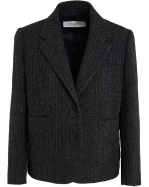 Dries Van Noten Charcoal Blazer Wool - Black