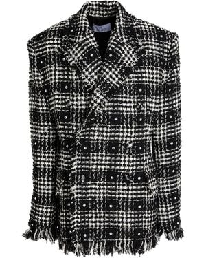 GIUSEPPE DI MORABITO Blazer Cotton, Polyester, Wool, Synthetic Fibres, Polyamide - Black