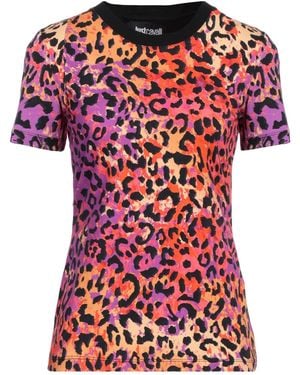 Just Cavalli T-Shirt Cotton, Elastane - Red