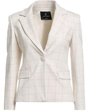 Cristinaeffe Blazer Viscose, Polyamide, Elastane - White