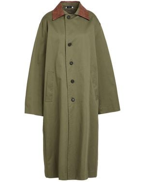 Stilosophy Military Overcoat & Trench Coat Cotton, Elastane - Green