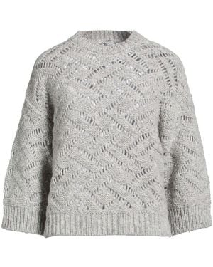 Peserico Light Jumper Alpaca Wool, Virgin Wool, Polyamide, Viscose, Metallic Fibre - Grey
