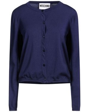 Moschino Couture Cardigan Virgin Wool, Polyester, Polyamide, Viscose, Cupro - Blue