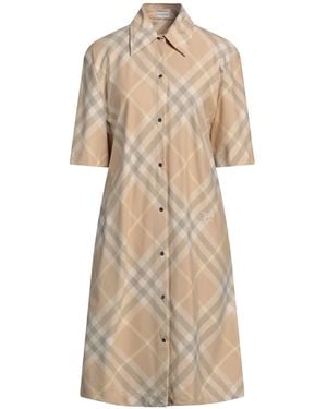 Burberry Midi Dress Cotton - Natural