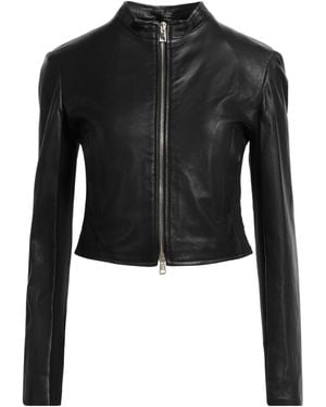Kaos Jacket Leather, Viscose, Polyamide, Elastane - Black