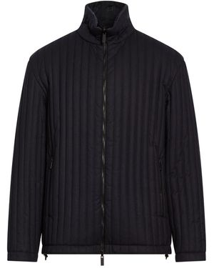 Giorgio Armani Midnight Jacket Cashmere, Elastane - Blue