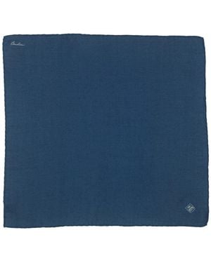Corneliani Scarf Wool, Silk - Blue