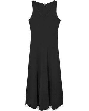 COS V-neck Knitted Maxi Dress - Black