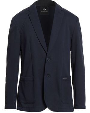 ARMANI EXCHANGE Blazer Cotton, Polyamide, Elastane - Blue
