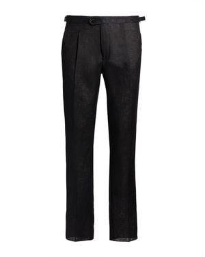 Luigi Borrelli Napoli Trousers Linen - Black