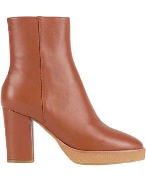 Lola Cruz Tan Ankle Boots Leather - Brown