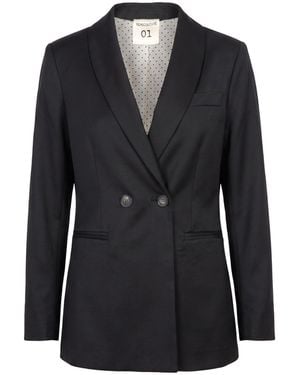 Semicouture Blazer Virgin Wool, Polyester, Viscose, Elastane - Black