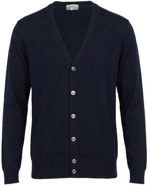 John Smedley Midnight Cardigan Wool - Blue