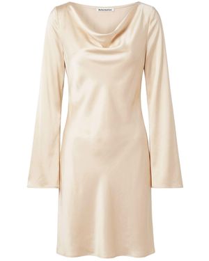 Reformation Mini Dress Naia Acetate, Polyester - Natural